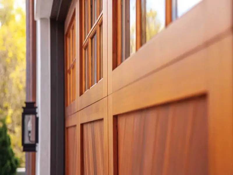 Custom wood garage door from Creative Door Design